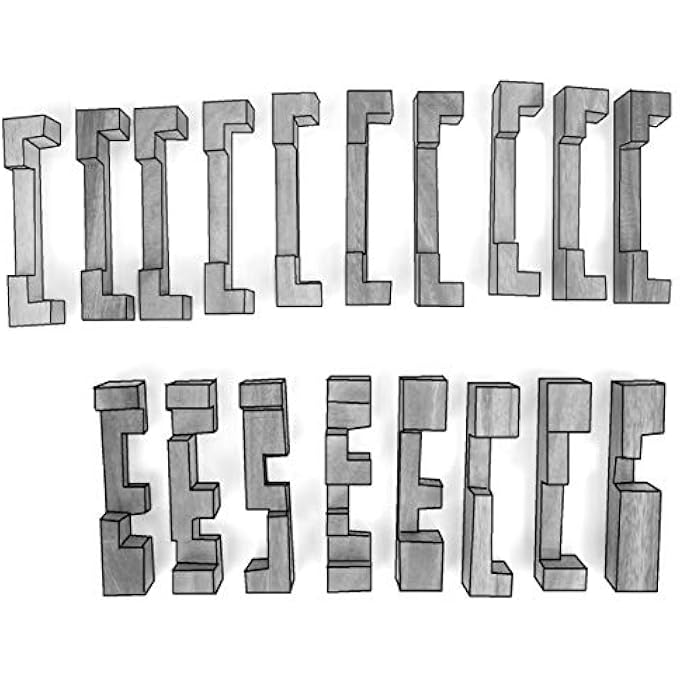 LOGICA PUZZLES ART. MEGA BURR PUZZLE - 3D BRAIN TEASER IN FINE WOOD - DIFFCULTY 5/6 INCREDIBLE - ONLY FOR EXPERTS - Image 2